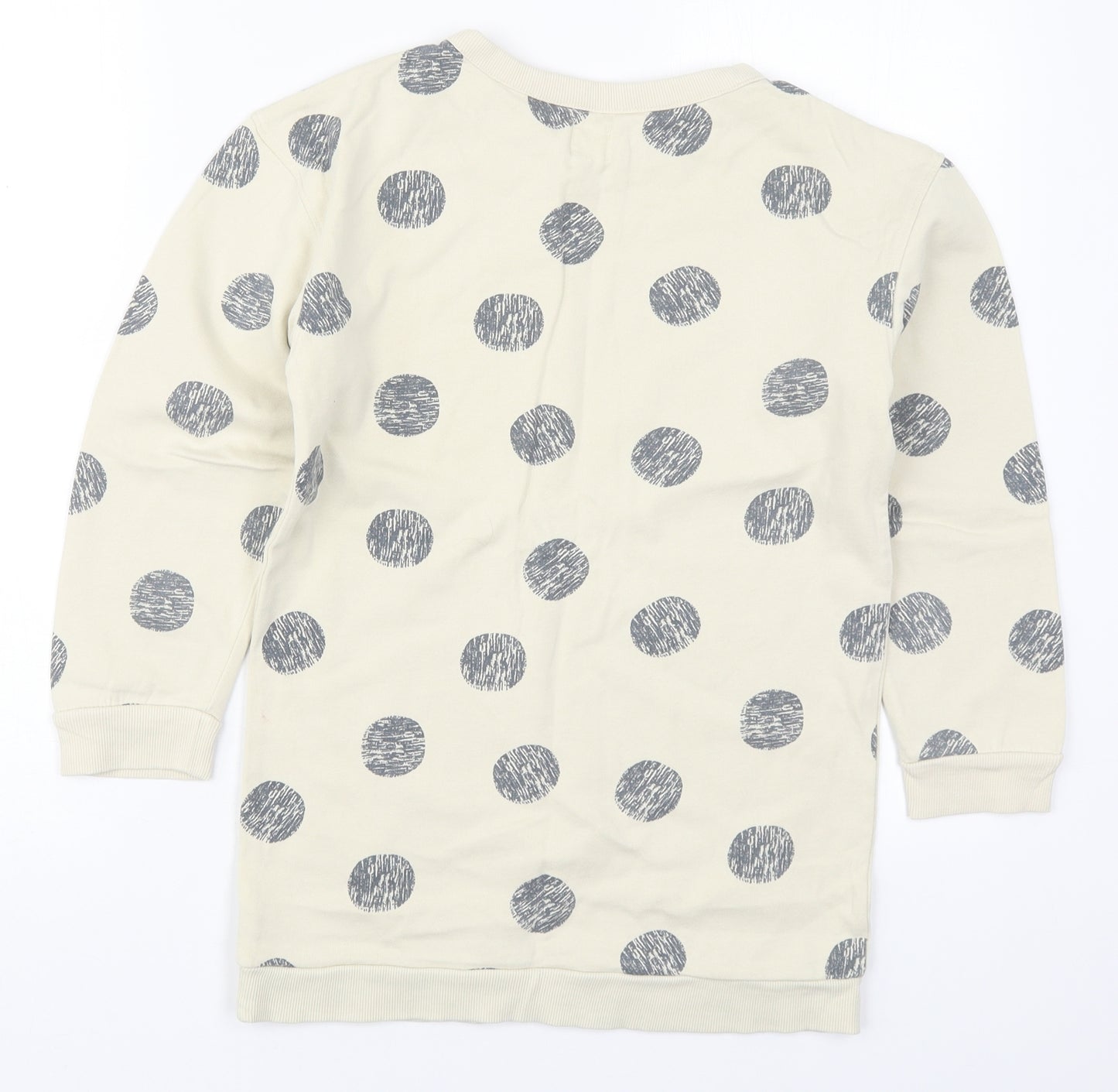 John Lewis Boys Beige Polka Dot Cotton Pullover Sweatshirt Size 10 Years  Pullover