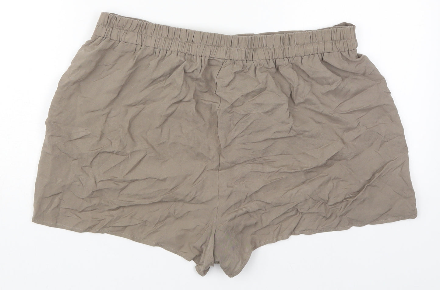 Primark Womens Brown  Viscose Mom Shorts Size 14  Regular