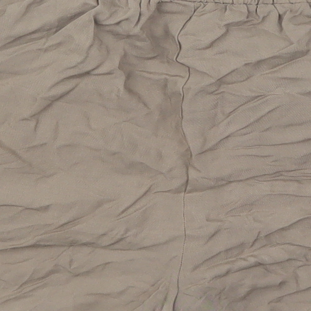 Primark Womens Brown  Viscose Mom Shorts Size 14  Regular