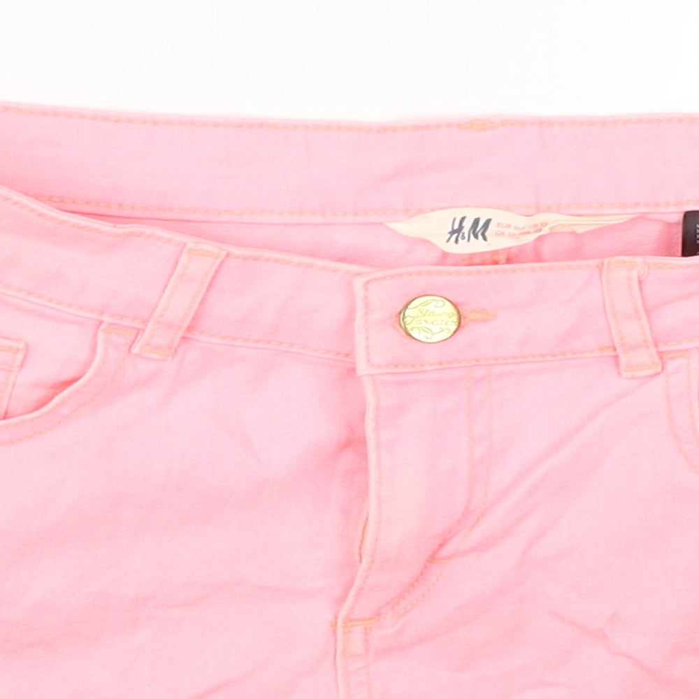 H&M Girls Pink  Cotton Mom Shorts Size 14 Years  Regular