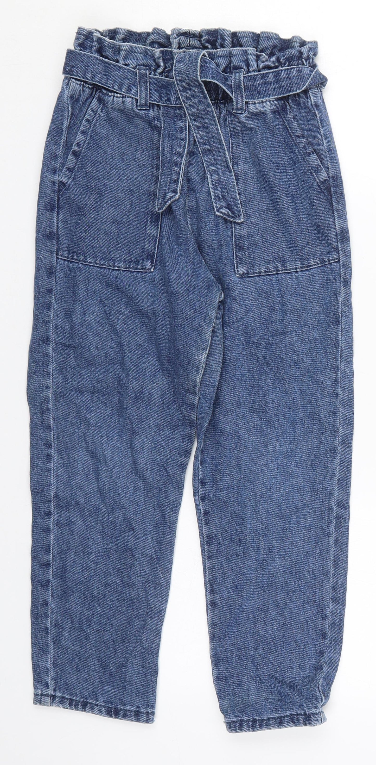 NEXT Girls Blue  Cotton Tapered Jeans Size 9 Years  Regular