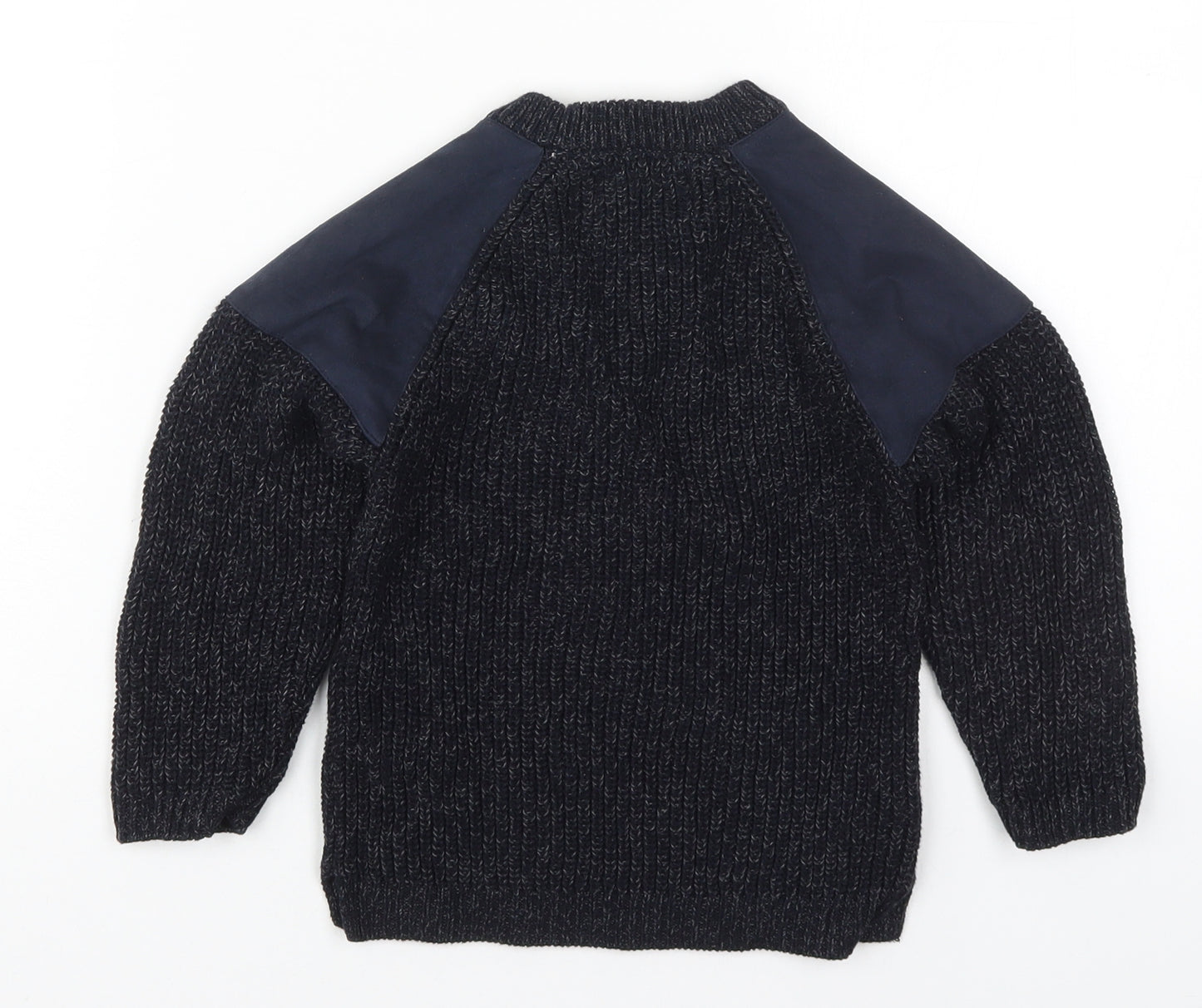 Zara Boys Blue Round Neck  Acrylic Pullover Jumper Size 5 Years  Pullover