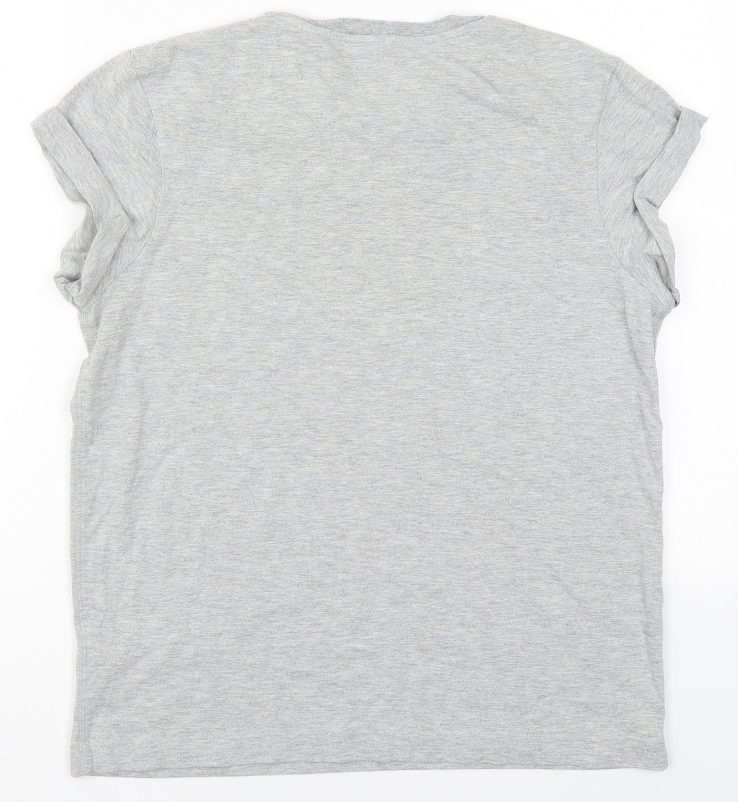 Jack Wills Womens Grey  Cotton Basic T-Shirt Size 8 Crew Neck