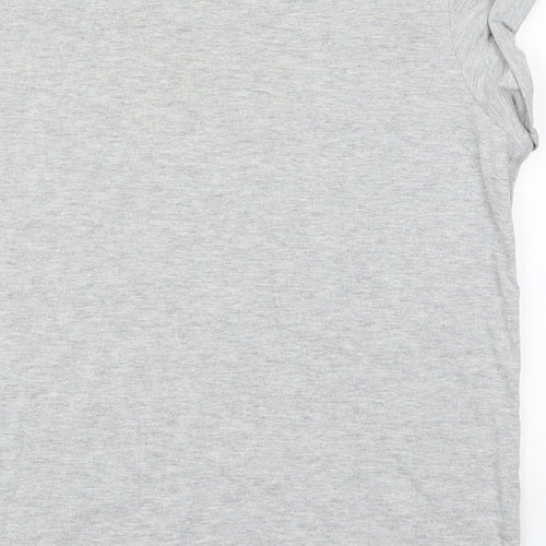 Jack Wills Womens Grey  Cotton Basic T-Shirt Size 8 Crew Neck