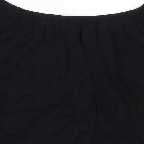 Atmosphere Womens Black  Viscose Basic T-Shirt Size 6 Round Neck