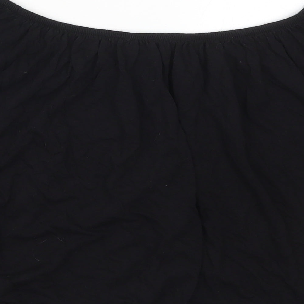Atmosphere Womens Black  Viscose Basic T-Shirt Size 6 Round Neck