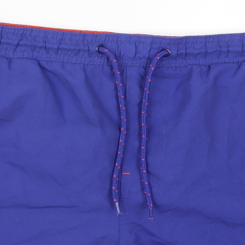Easy Mens Blue  Polyester Bermuda Shorts Size M L6 in Regular Drawstring - Swim Shorts