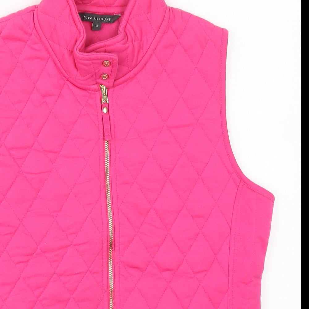 Preworn Womens Pink   Gilet Jacket Size 16  Zip