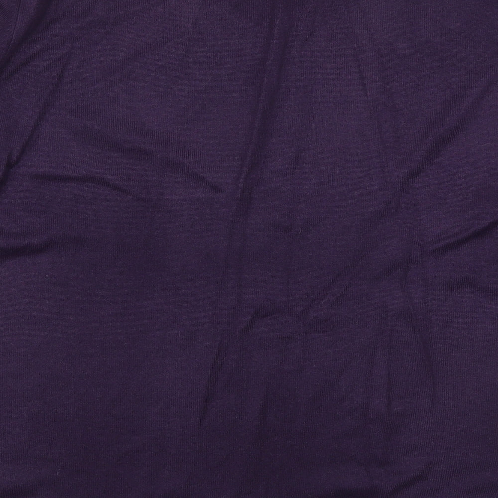 George Mens Purple V-Neck  Acrylic Pullover Jumper Size XL