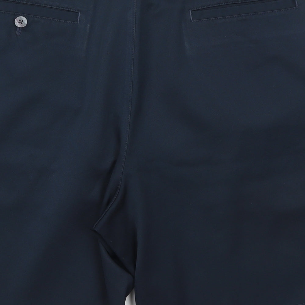 Nike Mens Blue  Polyester Bermuda Shorts Size 34 L9 in Regular Button - gOLF