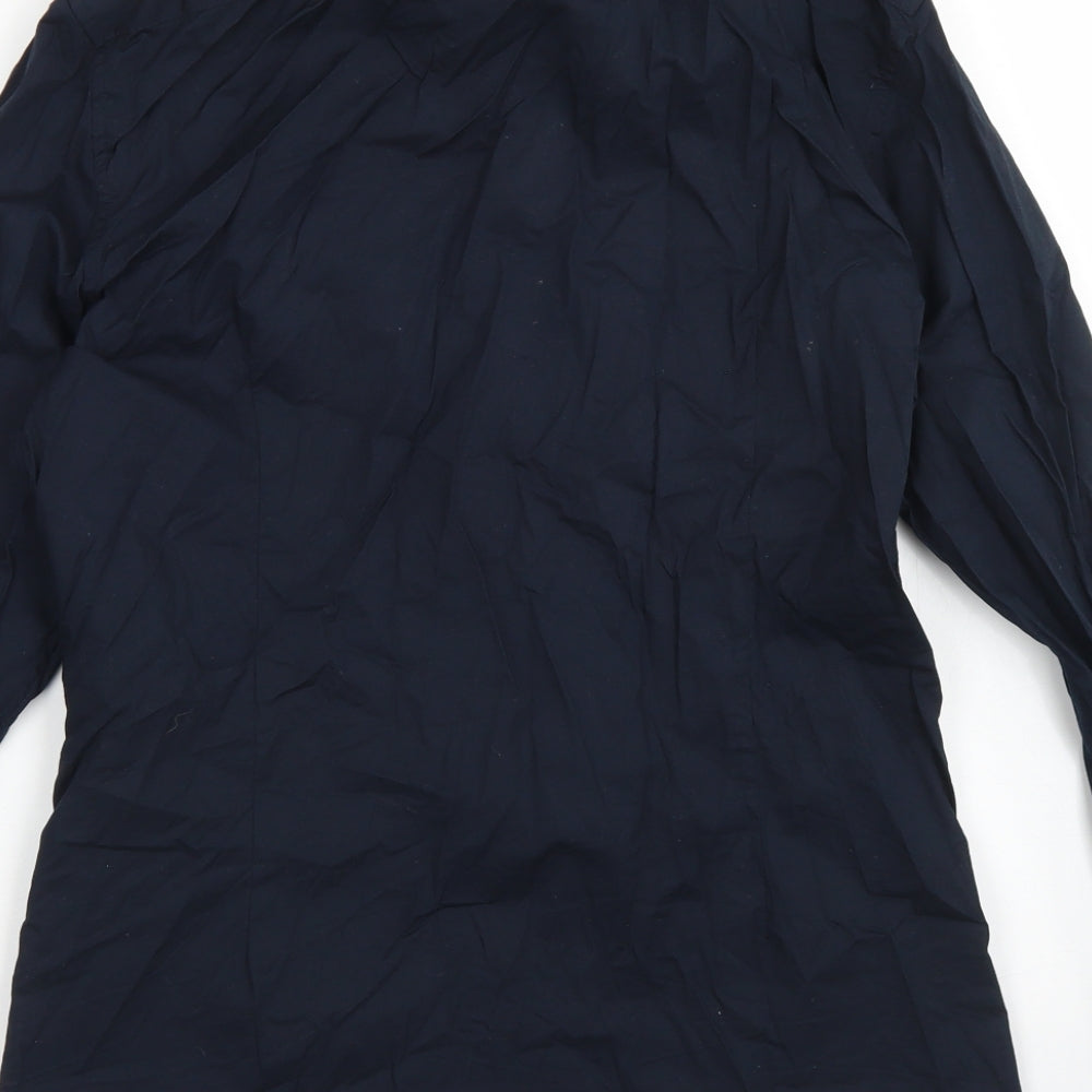 ASOS Mens Blue  Cotton  Button-Up Size M Collared Button
