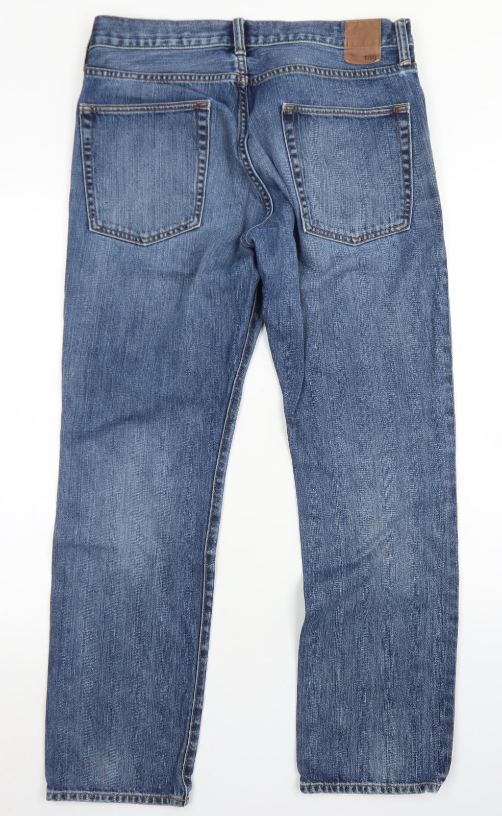Gap Mens Blue  Cotton Straight Jeans Size 34 in L30 in Regular Button
