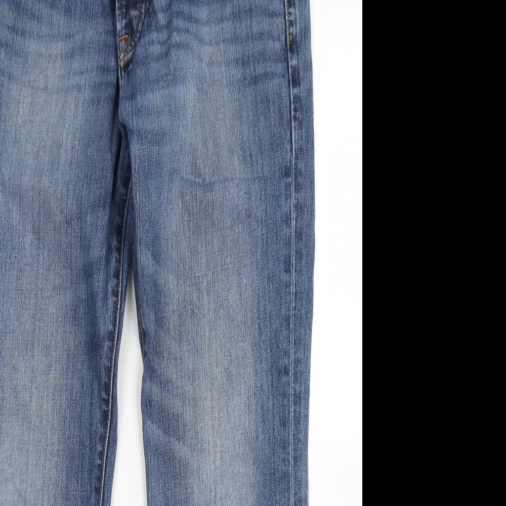 Gap Mens Blue  Cotton Straight Jeans Size 34 in L30 in Regular Button