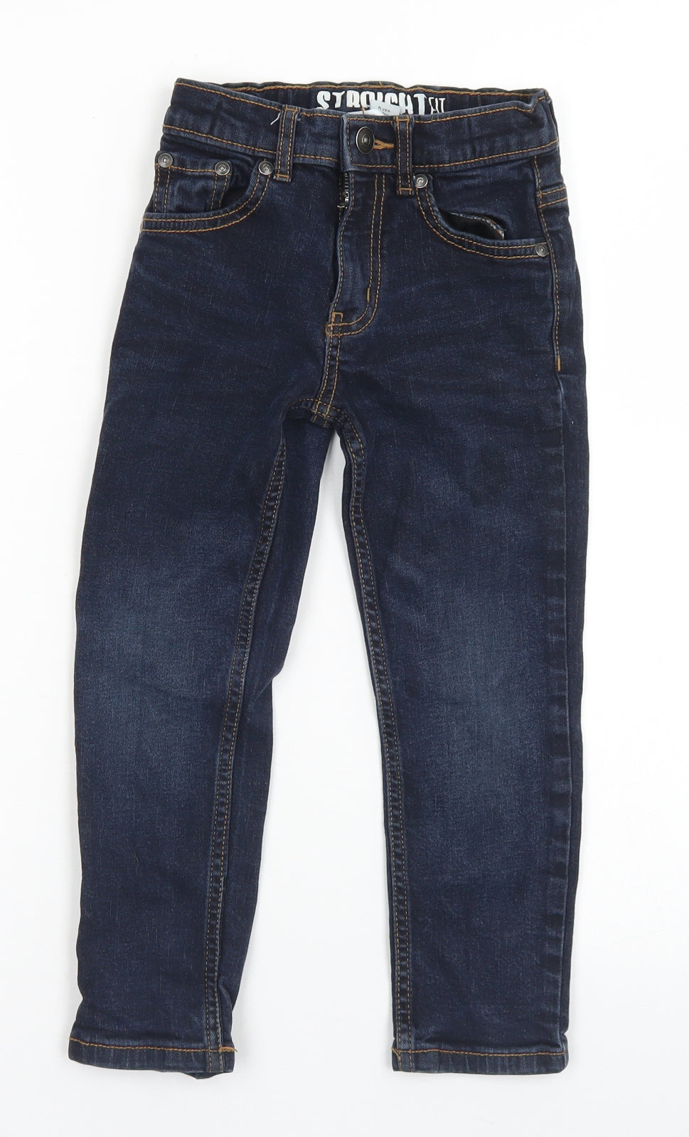 TU Boys Blue  Cotton Straight Jeans Size 5 Years  Regular Button