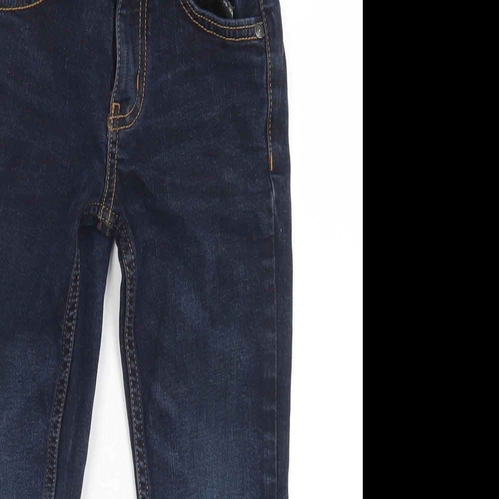 TU Boys Blue  Cotton Straight Jeans Size 5 Years  Regular Button