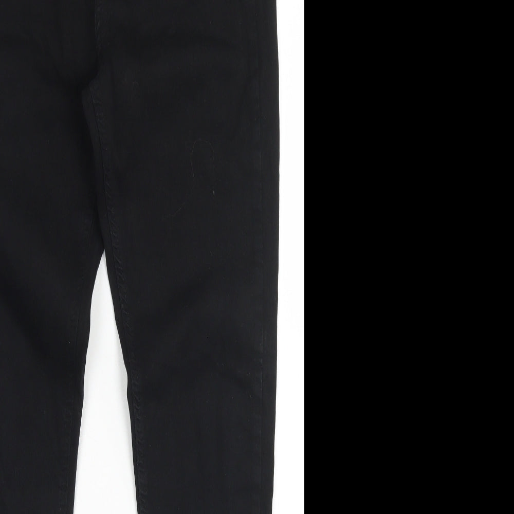 Hera Mens Black  Cotton Skinny Jeans Size 30 in L28 in Regular Button