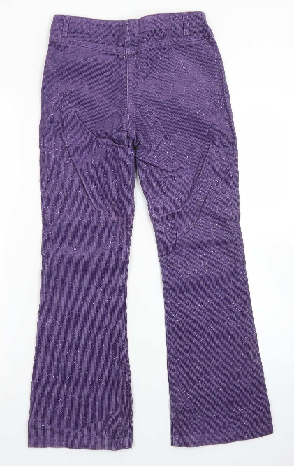 NEXT Girls Purple  Cotton Flared Jeans Size 10 Years  Regular Button - Butterfly