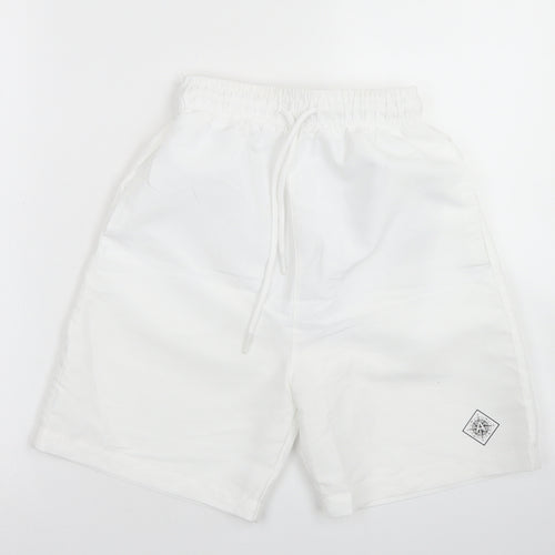 Aeropostale Mens White  Polyester Athletic Shorts Size XS L6 in Regular Drawstring