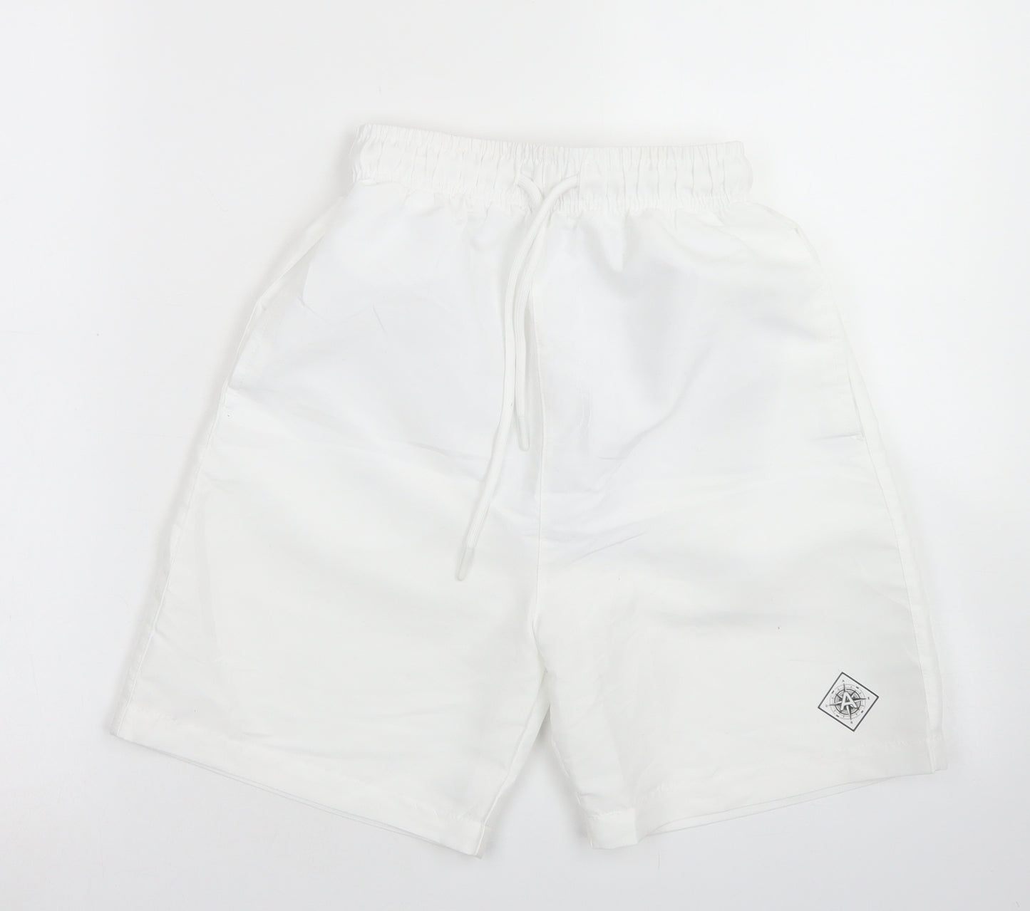 Aeropostale Mens White  Polyester Athletic Shorts Size XS L6 in Regular Drawstring