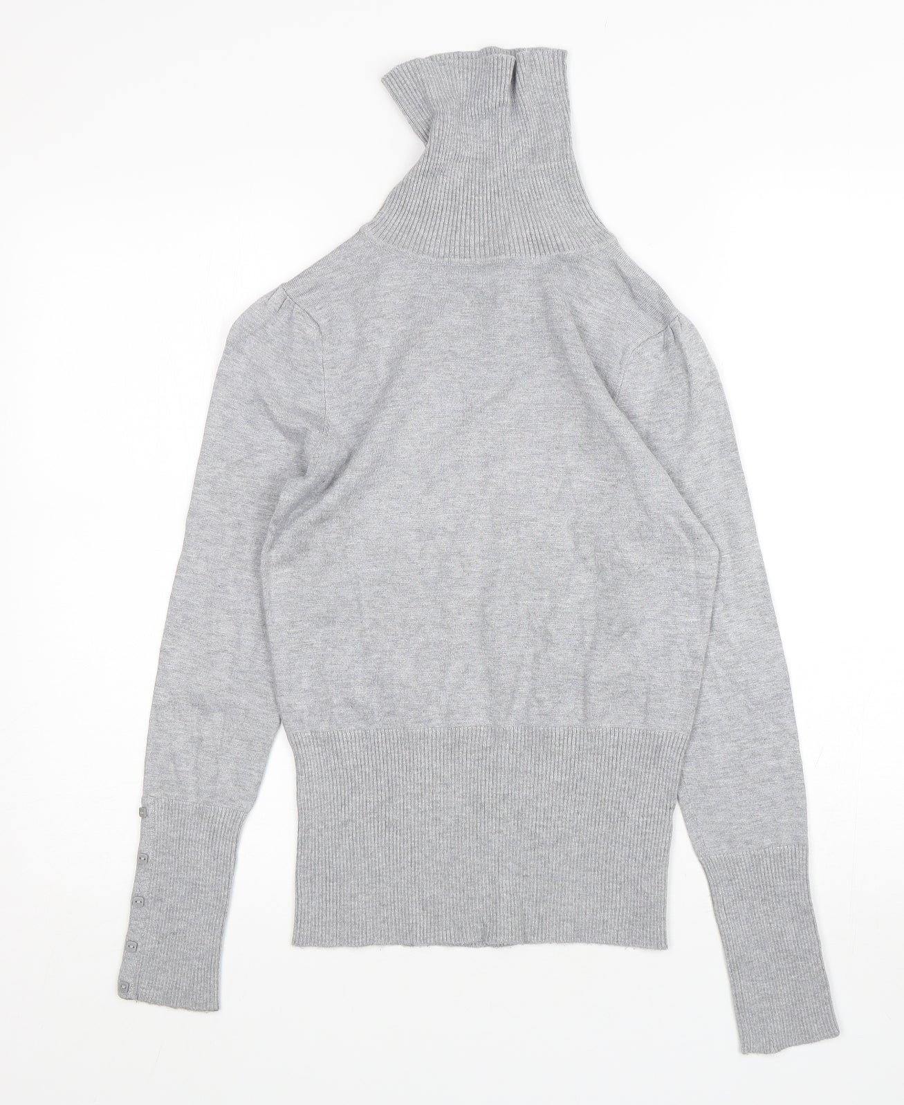 Debenhams Womens Grey Roll Neck  Viscose Pullover Jumper Size 12