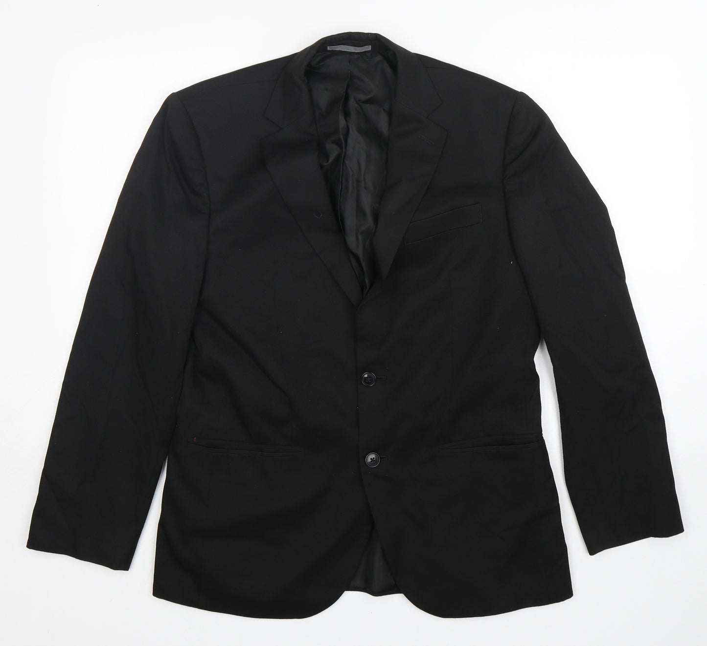 M&S Mens Black  Polyester Jacket Suit Jacket