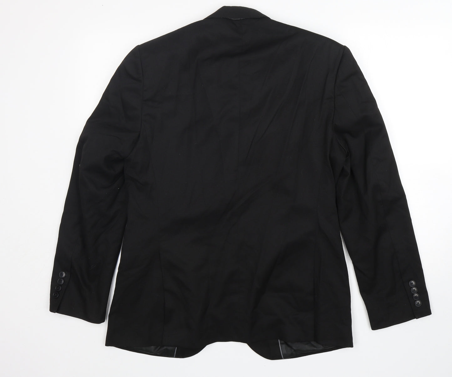 M&S Mens Black  Polyester Jacket Suit Jacket