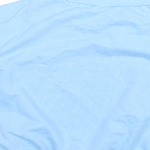 Shein  Girls Blue  Polyester Cropped T-Shirt Size S Round Neck