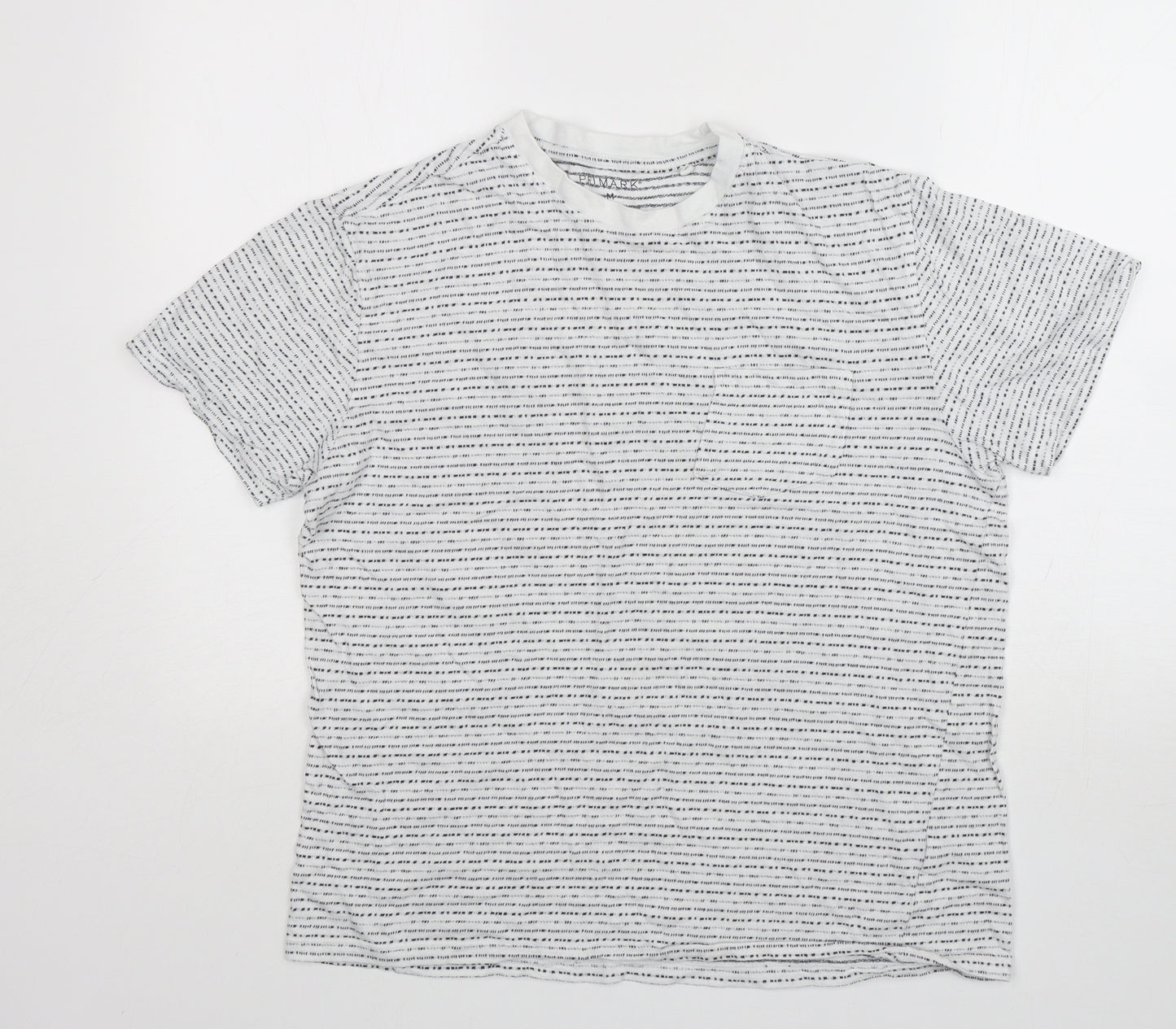 Primark Mens Multicoloured Striped Cotton  T-Shirt Size M Round Neck