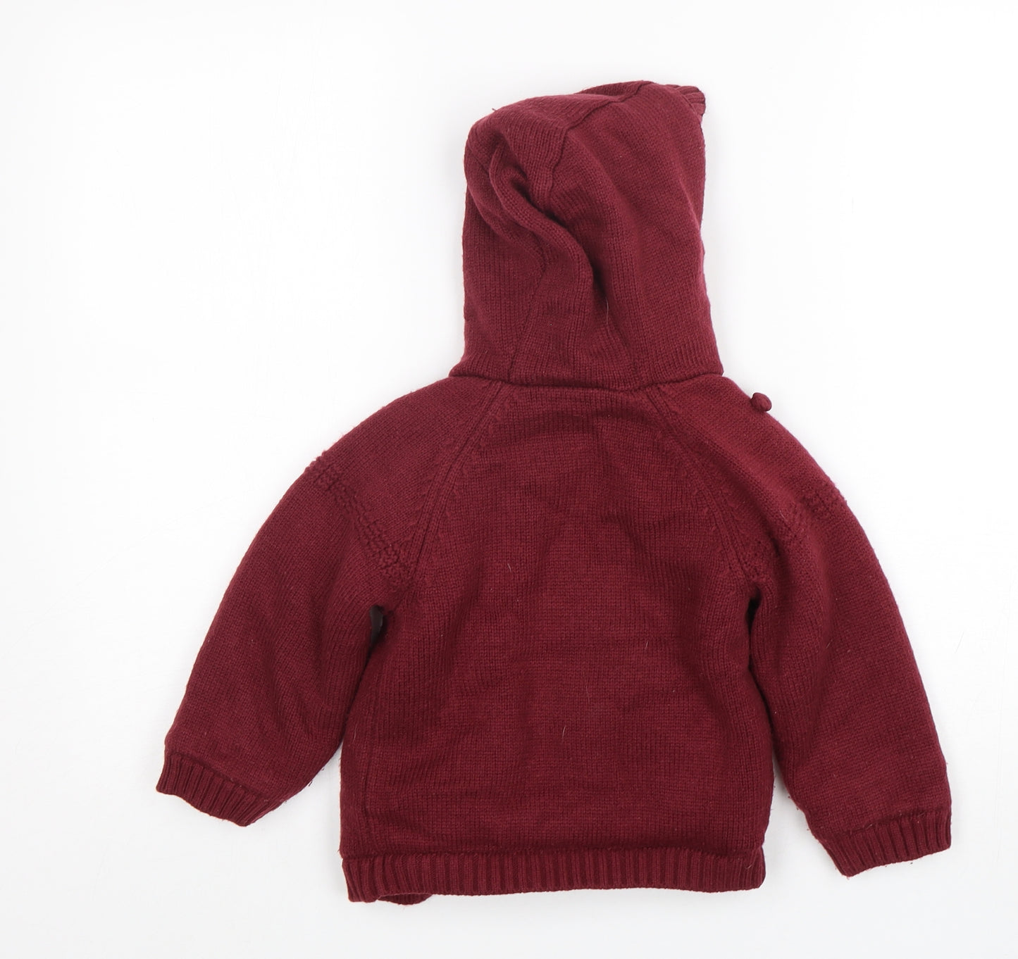 Nutmeg Girls Purple  Acrylic Cardigan Hoodie Size 4-5 Years