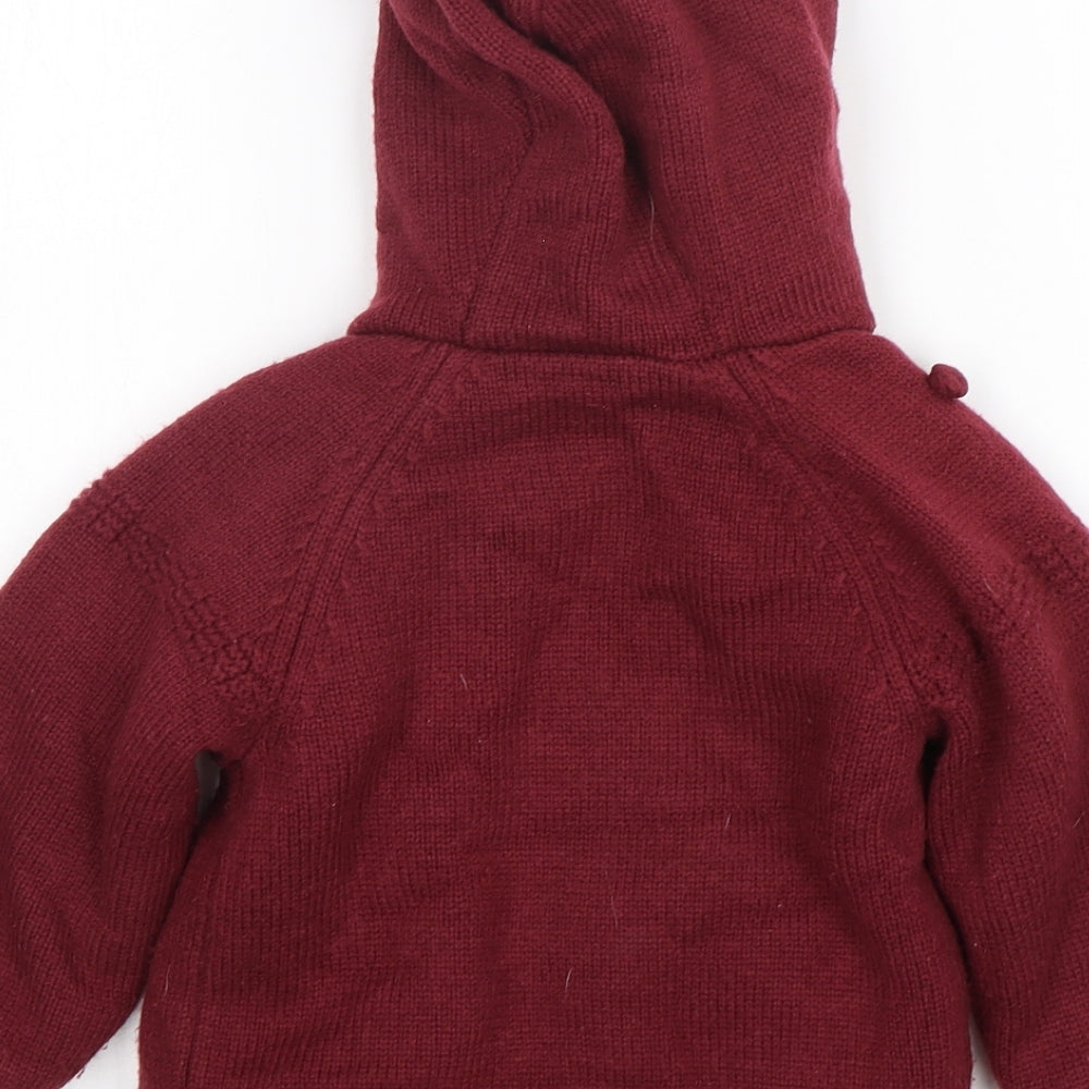 Nutmeg Girls Purple  Acrylic Cardigan Hoodie Size 4-5 Years