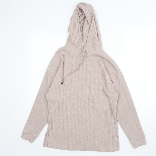 F&F Womens Beige  Polyester Pullover Hoodie Size XS