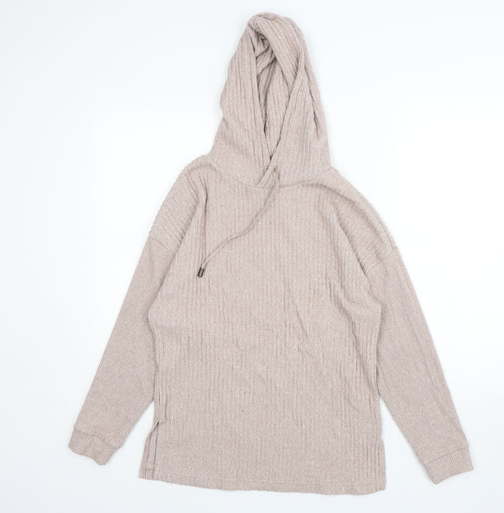 F&F Womens Beige  Polyester Pullover Hoodie Size XS