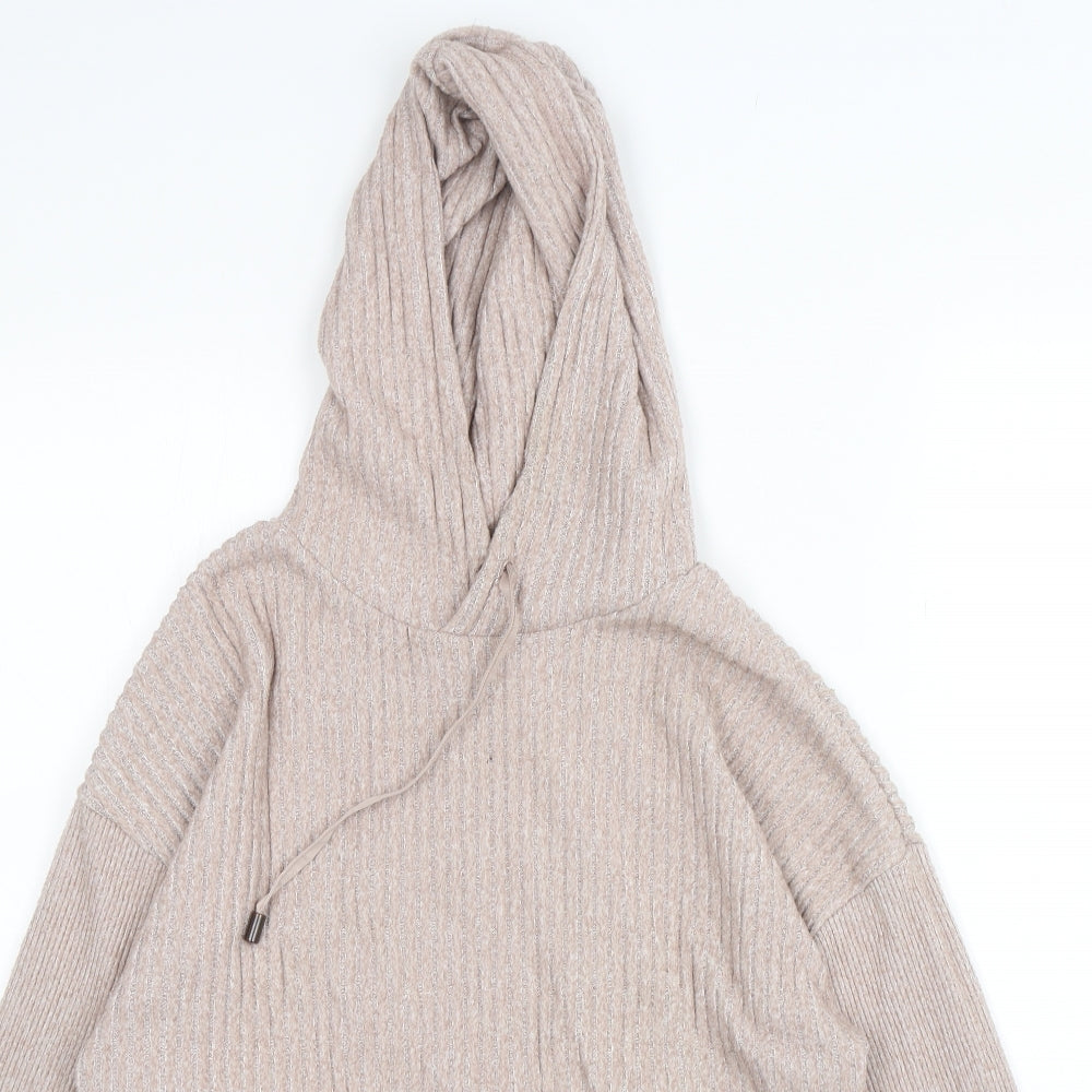 F&F Womens Beige  Polyester Pullover Hoodie Size XS