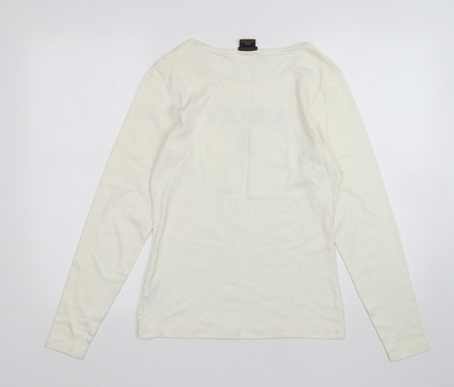 Ariat Womens Ivory  Cotton Basic T-Shirt Size M Round Neck