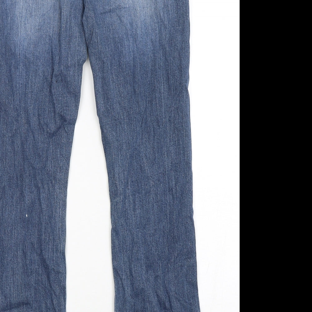 Papaya Womens Blue  Cotton Bootcut Jeans Size 14 L29 in Regular