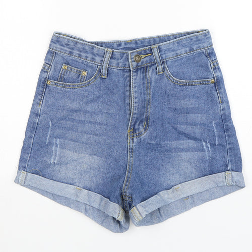Shein  Womens Blue  Cotton Bermuda Shorts Size XS L3 in Regular