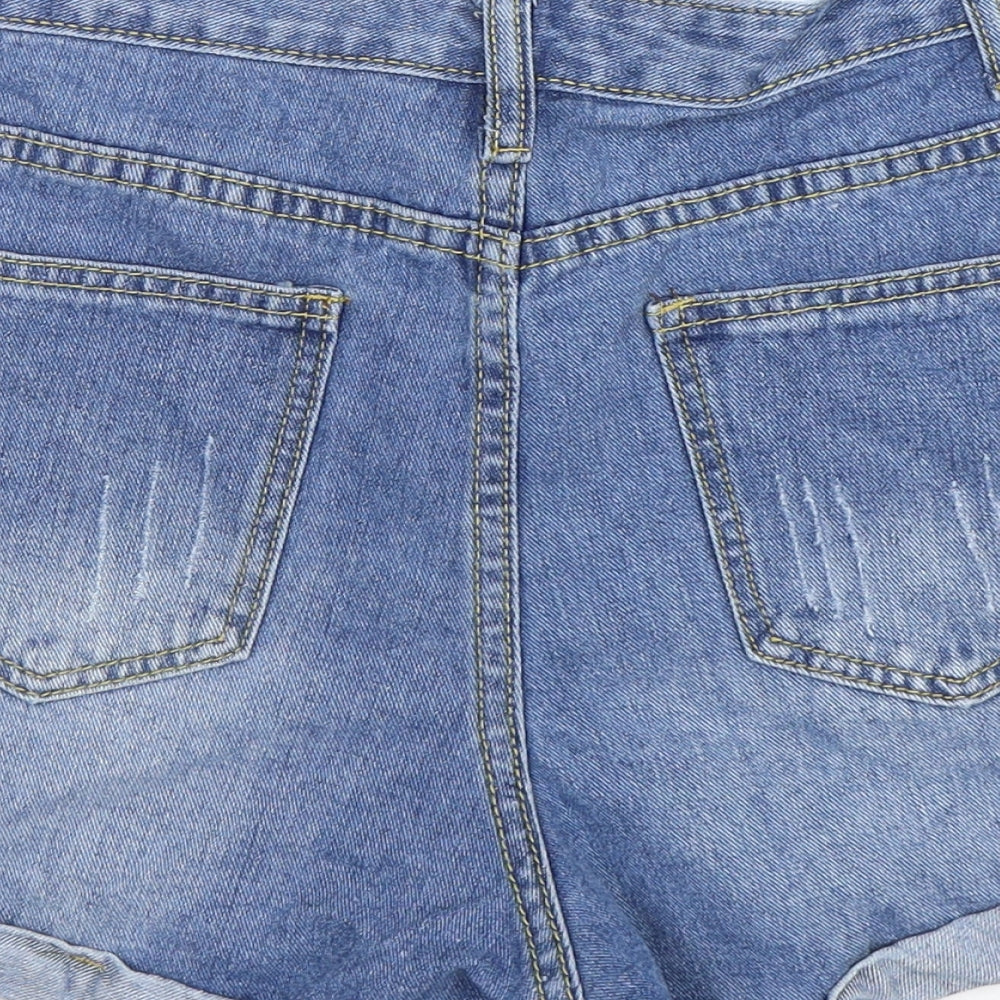 Shein  Womens Blue  Cotton Bermuda Shorts Size XS L3 in Regular