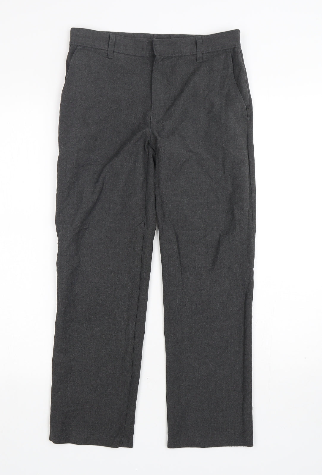 M&S Boys Grey  Polyester Dress Pants Trousers Size 10-11 Years  Regular