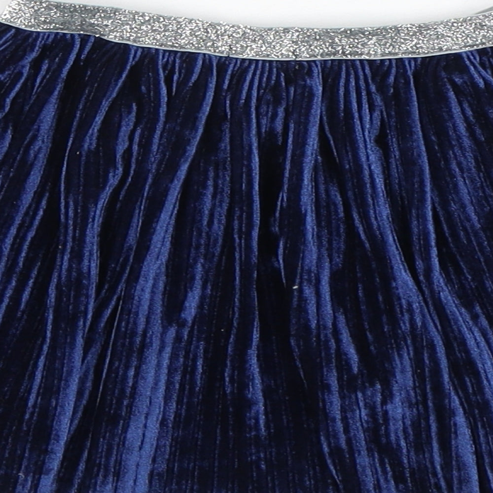 Primark Girls Blue  Polyester Skater Skirt Size 2-3 Years  Regular