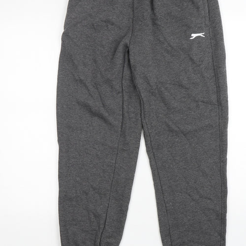 Slazenger Mens Grey  Polyester Sweatpants Trousers Size M L29 in Regular