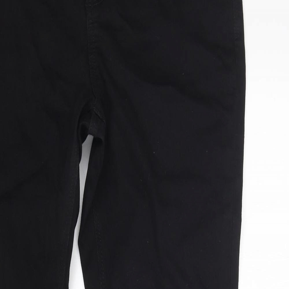 George Womens Black  Cotton Bootcut Jeans Size 14 L32 in Regular