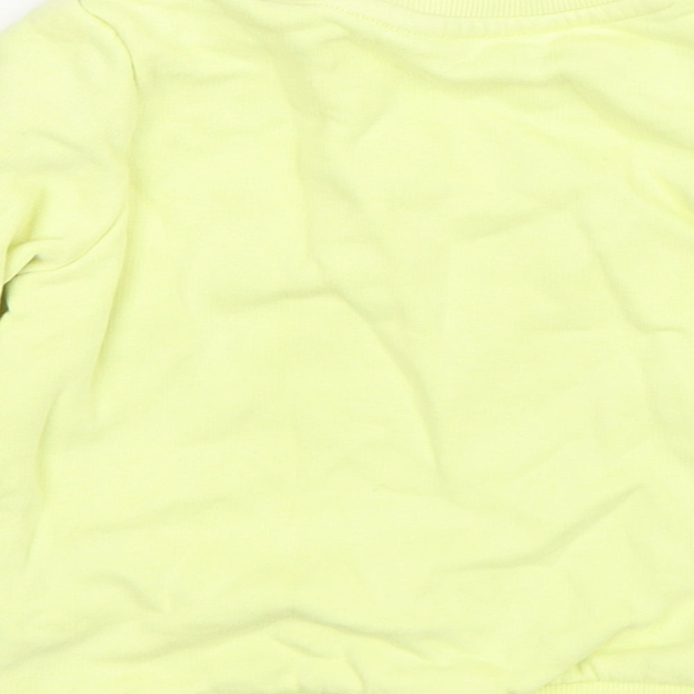 M&S Girls Yellow  Cotton Pullover Sweatshirt Size 2-3 Years