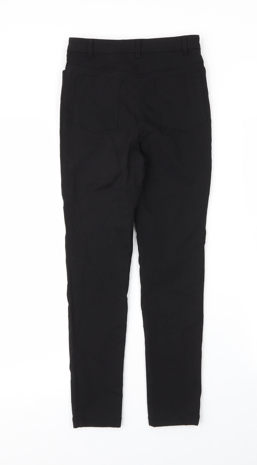 NEXT Girls Black  Viscose Carrot Trousers Size 10 Years L23 in Regular Zip