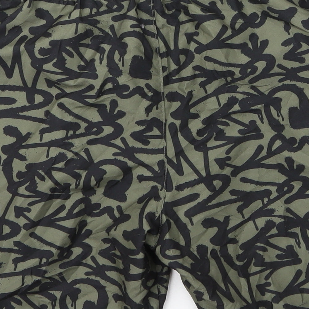 F&F Boys Green  Polyester Sweat Shorts Size 12 Years  Regular Drawstring