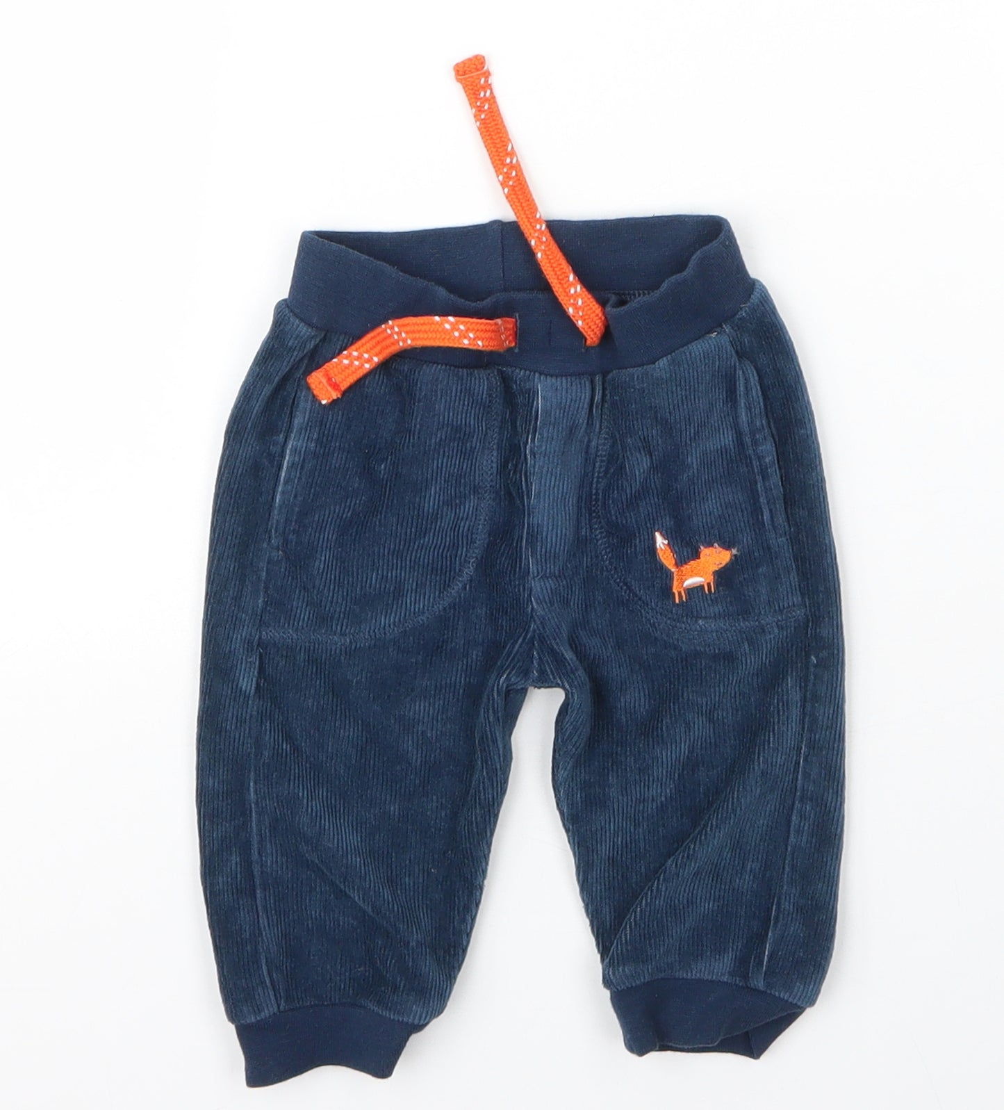 Waitrose Baby Blue  Cotton Capri Leggings Size 3-6 Months  Drawstring