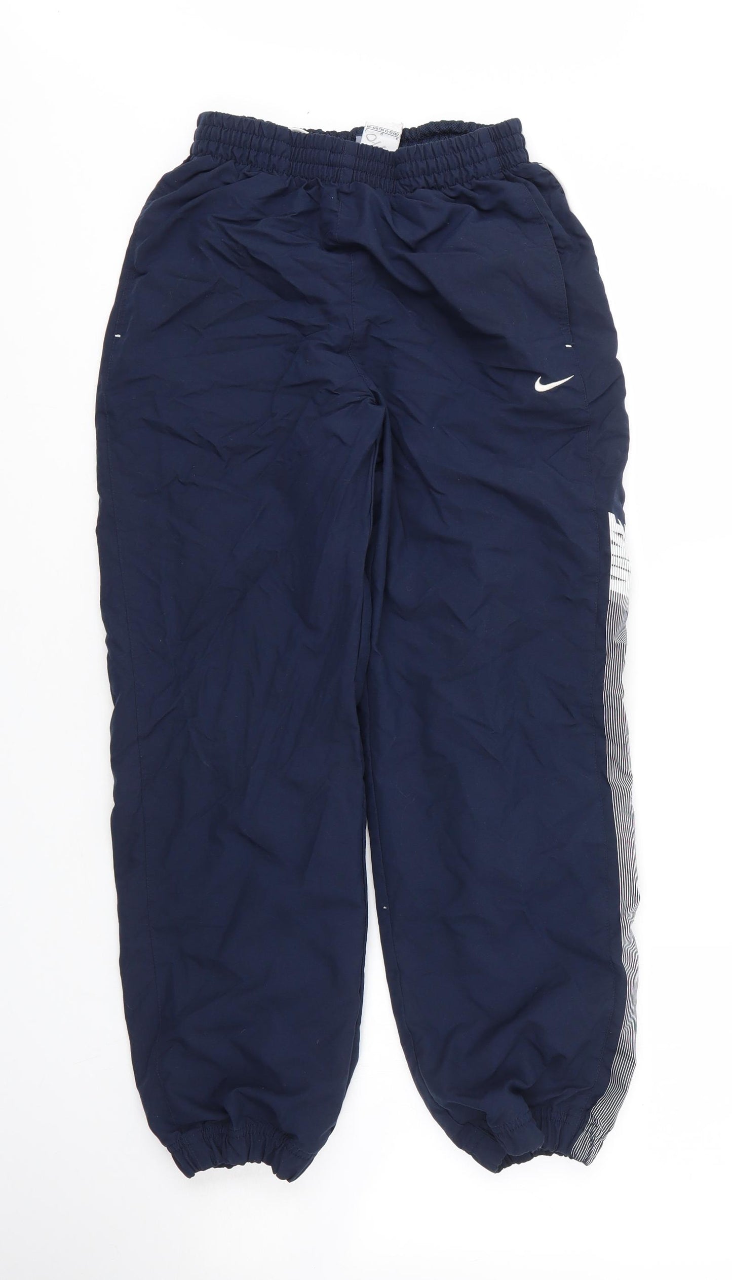 Nike Boys Blue  Polyester Sweatpants Trousers Size 12 Years L24 in Regular Drawstring