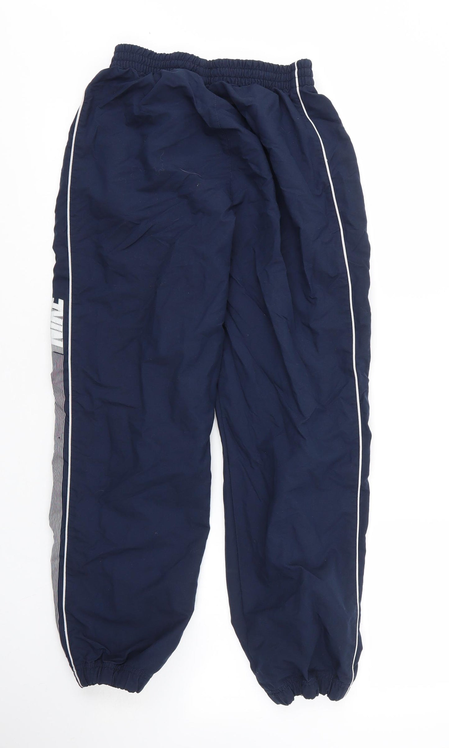 Nike Boys Blue  Polyester Sweatpants Trousers Size 12 Years L24 in Regular Drawstring