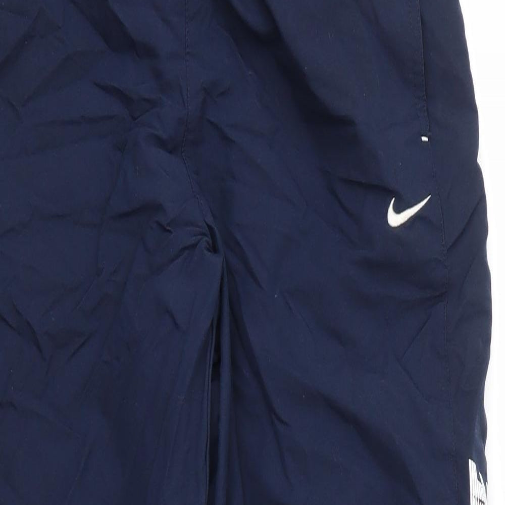 Nike Boys Blue  Polyester Sweatpants Trousers Size 12 Years L24 in Regular Drawstring