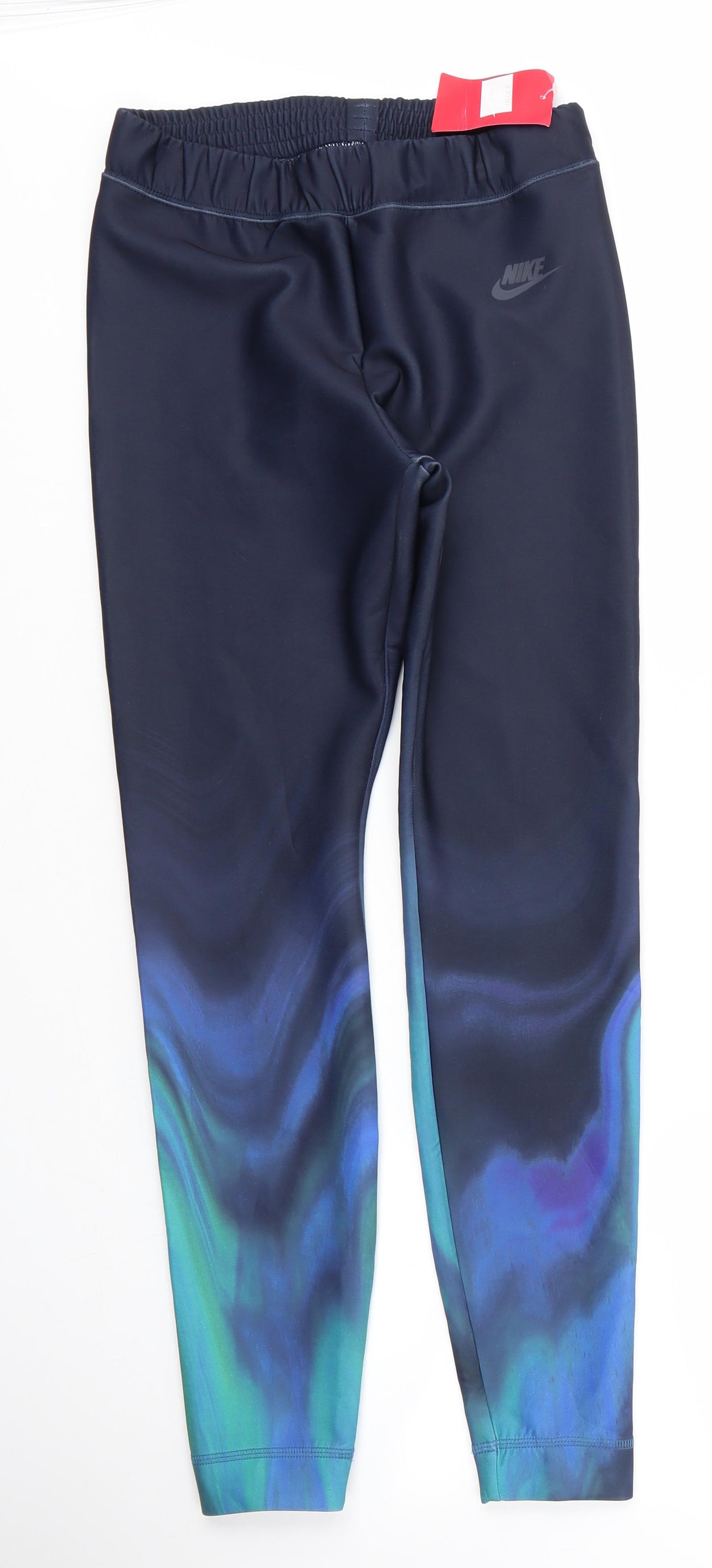 Nike Womens Blue  Polyester Compression Leggings Size S L27 in Regular