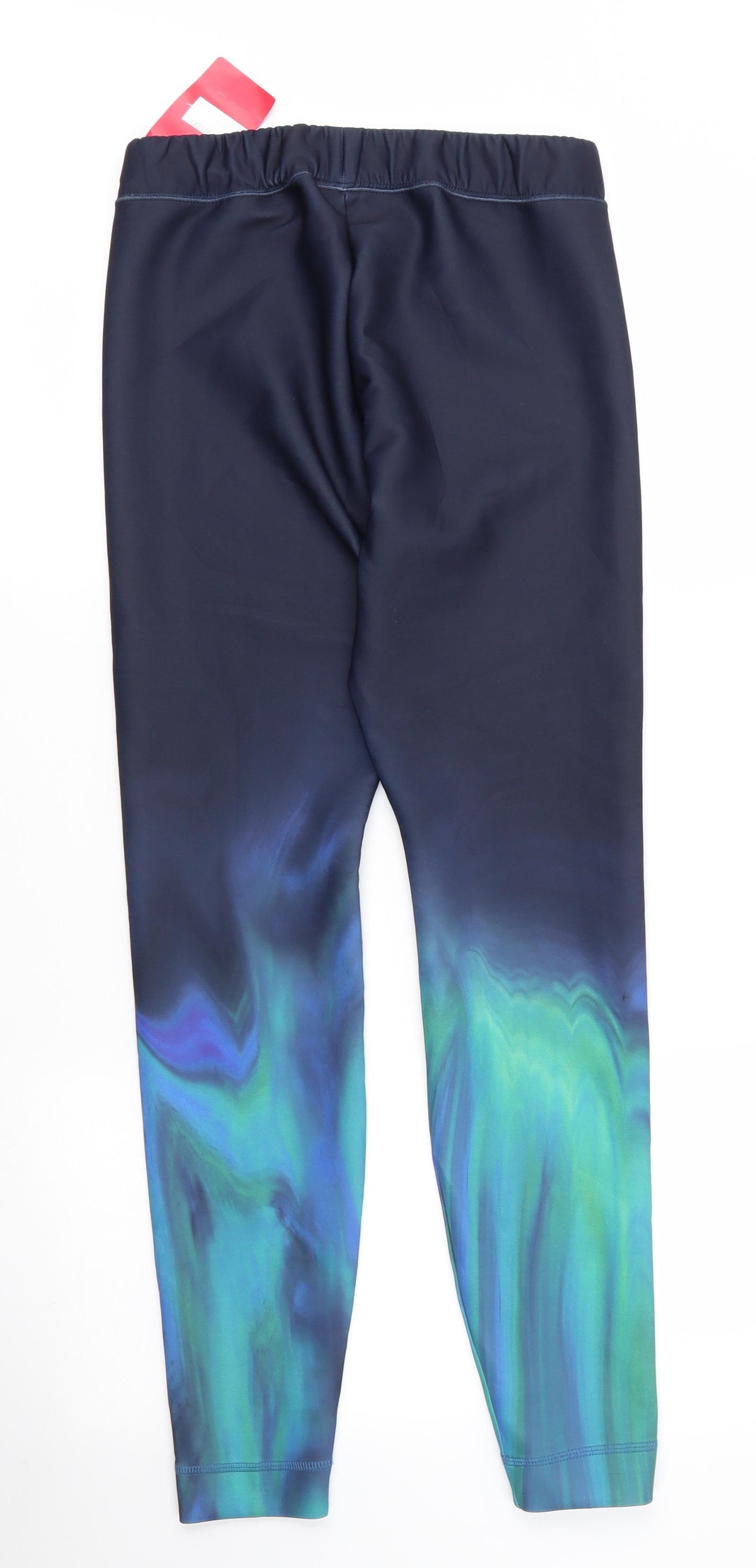 Nike Womens Blue  Polyester Compression Leggings Size S L27 in Regular